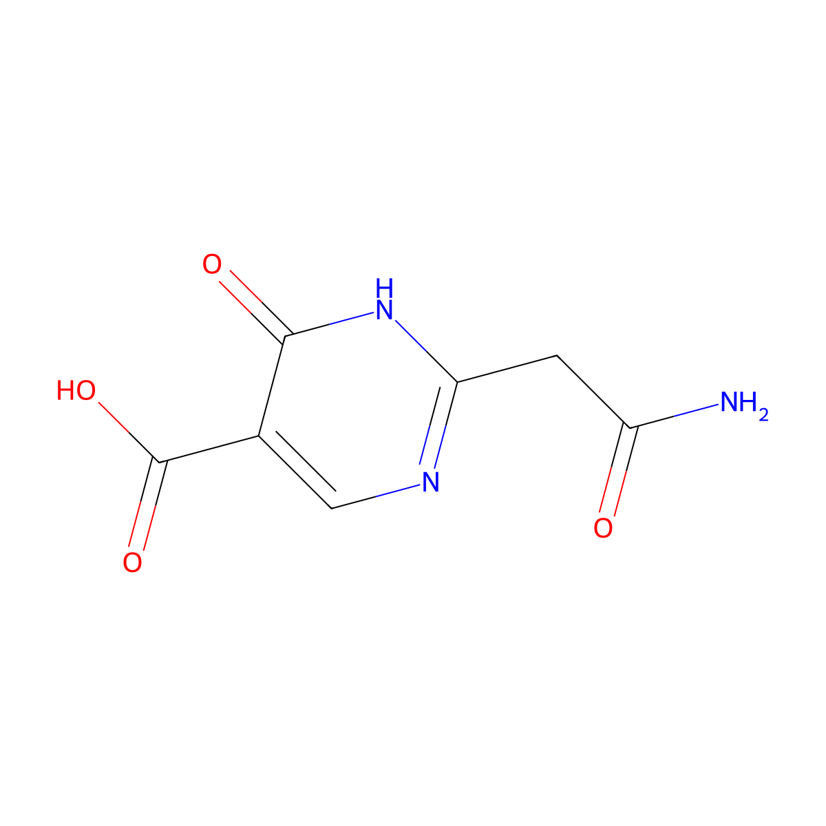 2-(Carbamoylmethyl)-6-oxo-1,6-dihydropyrimidine-5-carboxylic acid molecular structure, CAS 1248816-19-4