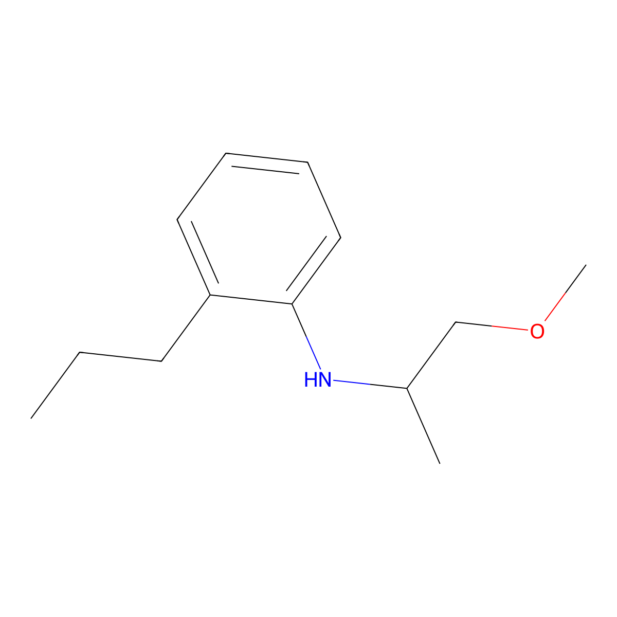 N-(1-methoxypropan-2-yl)-2-propylaniline molecular structure, CAS 1248816-67-2