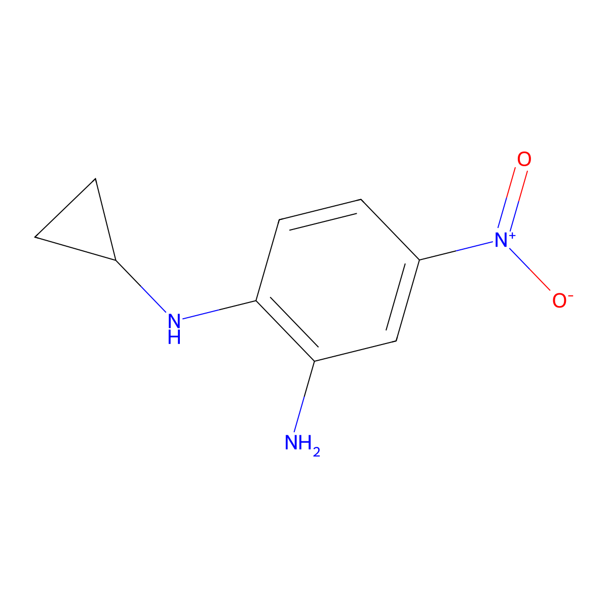 N1-Cyclopropyl-4-nitrobenzene-1,2-diamine molecular structure, CAS 1248819-21-7
