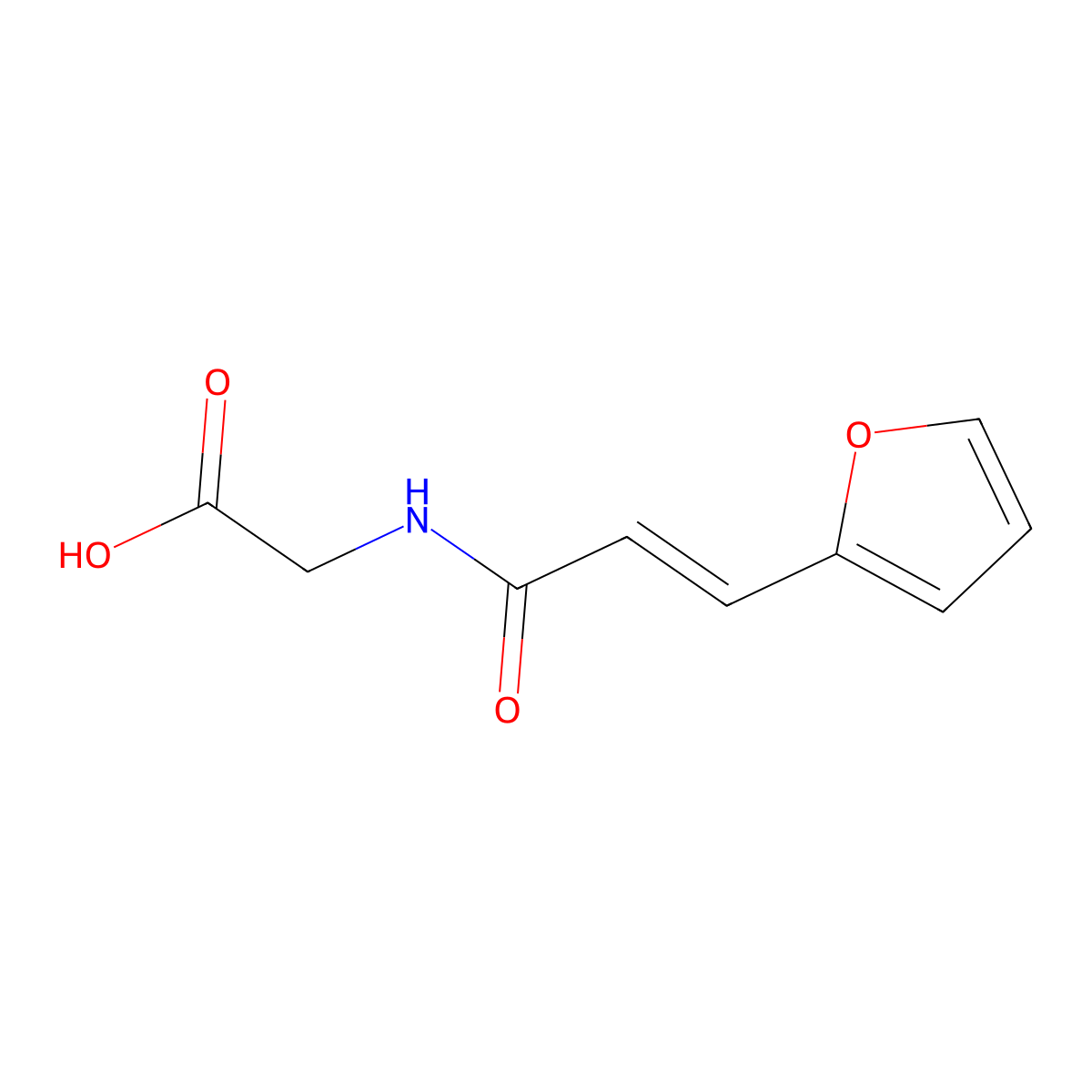 3-(2-Furylacryloyl)glycine molecular structure, CAS 124882-74-2