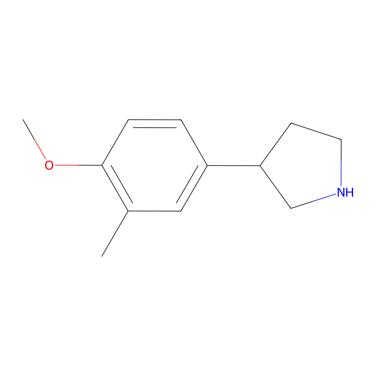 3-(4-Methoxy-3-methylphenyl)pyrrolidine molecular structure, CAS 1248822-04-9