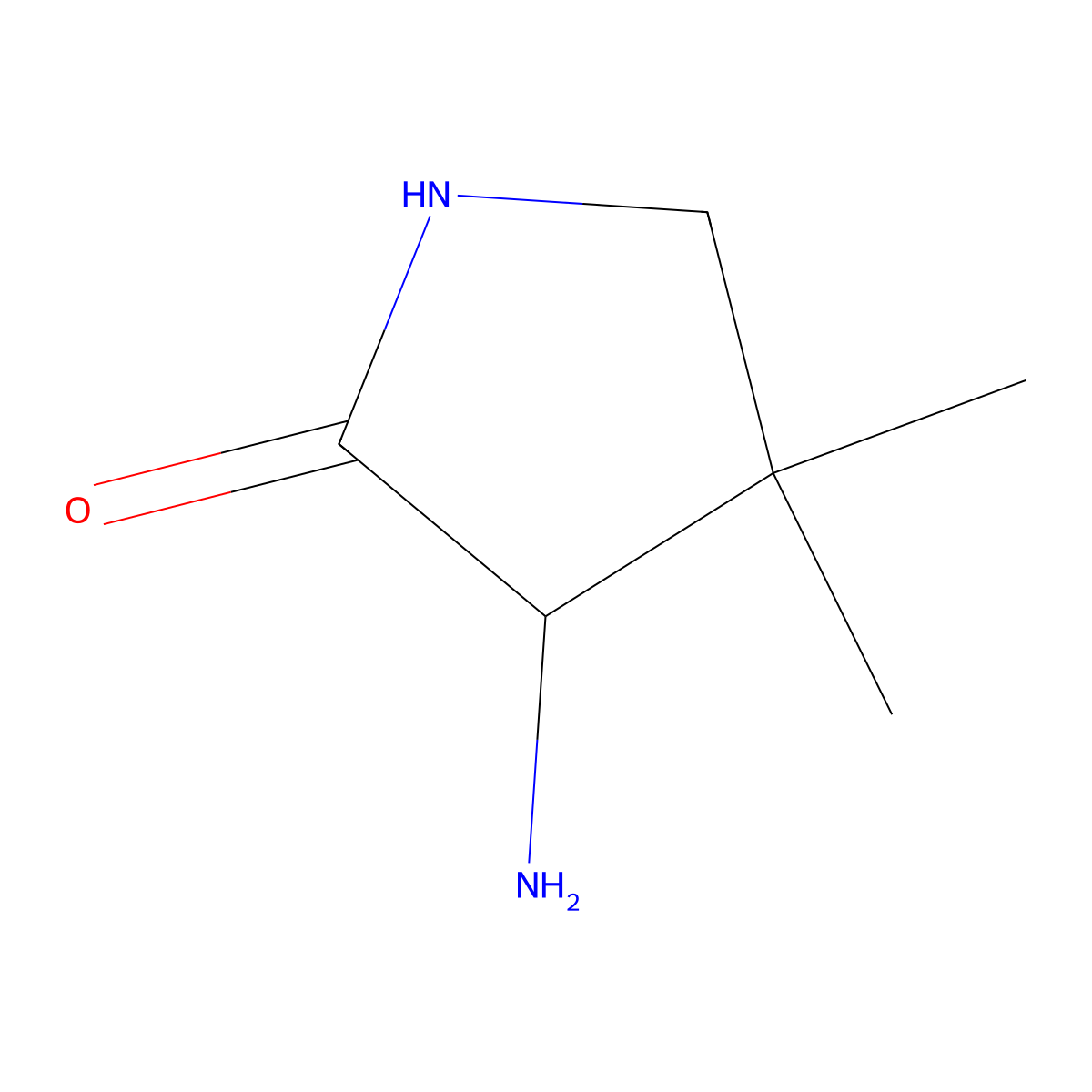 3-Amino-4,4-dimethylpyrrolidin-2-one molecular structure, CAS 1248826-55-2
