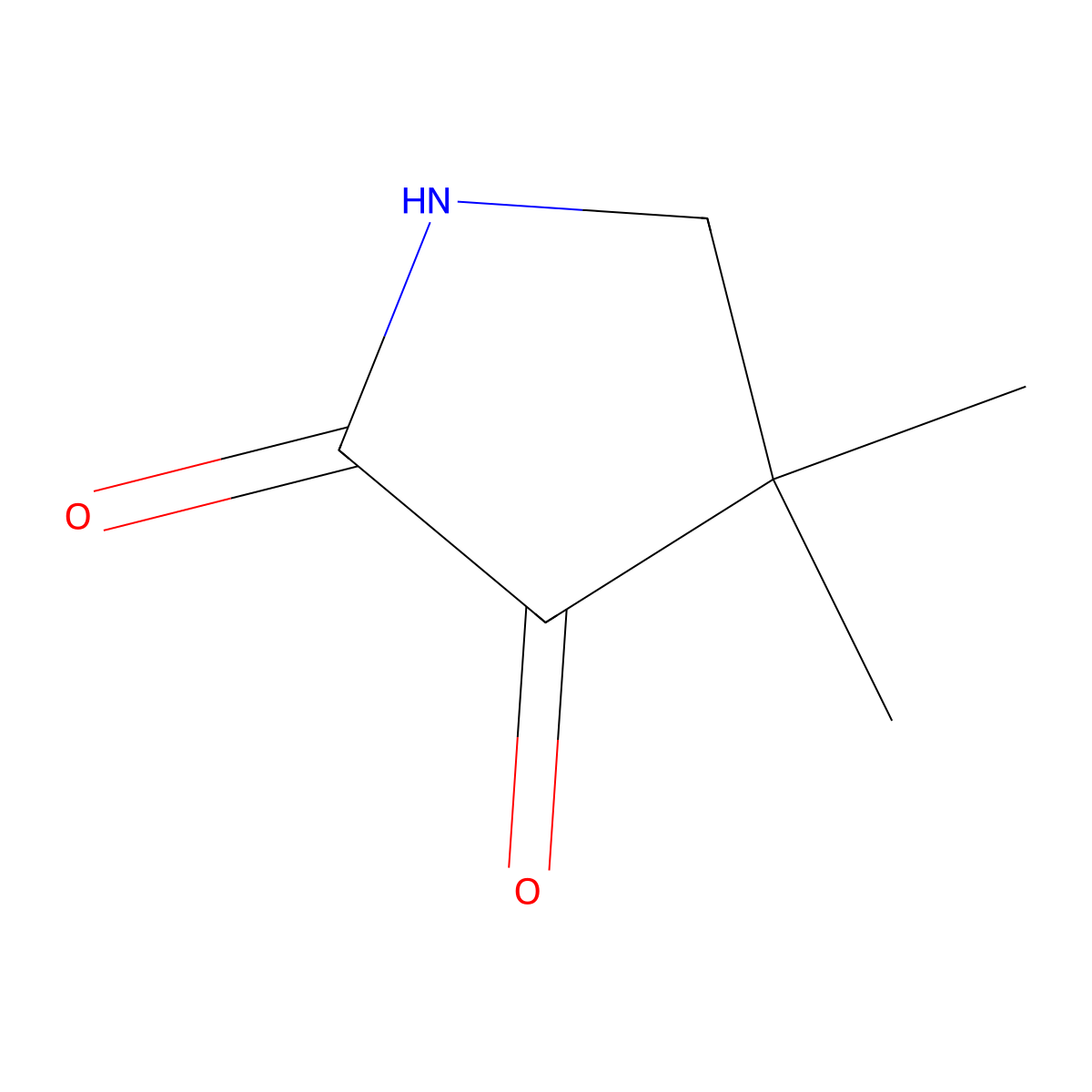 4,4-Dimethylpyrrolidine-2,3-dione molecular structure, CAS 1248826-72-3