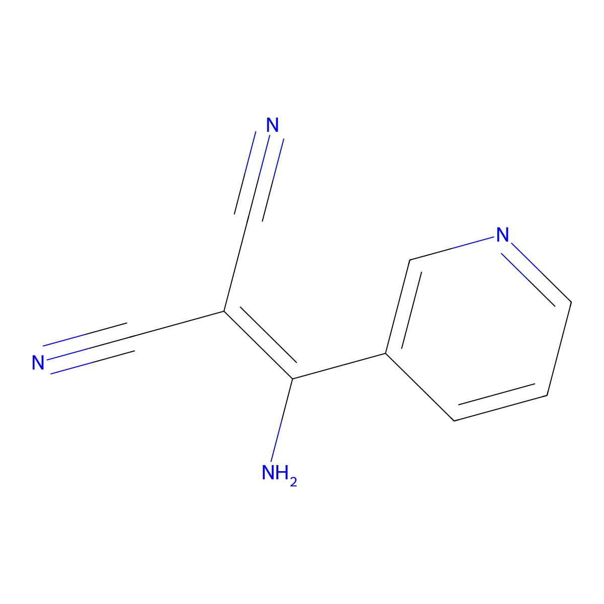 2-[Amino(3-pyridinyl)methylene]malononitrile molecular structure, CAS 124883-64-3