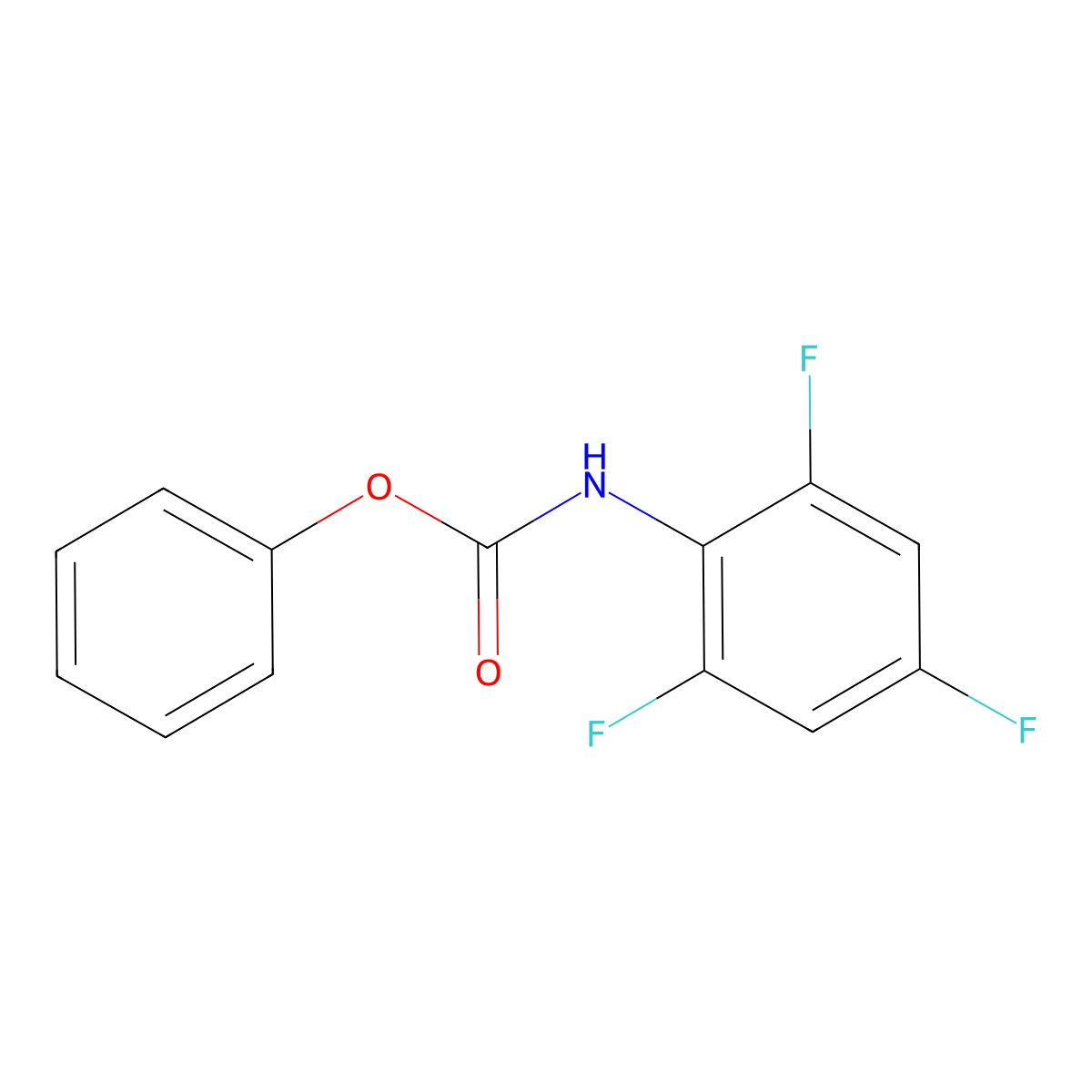 Phenyl (2,4,6-trifluorophenyl)carbamate molecular structure, CAS 124885-24-1