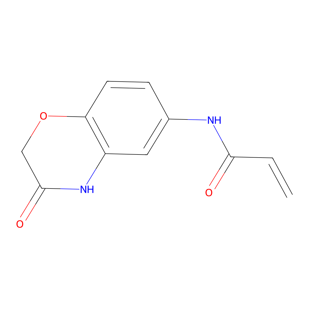 N-(3-oxo-3,4-dihydro-2H-1,4-benzoxazin-6-yl)prop-2-enamide molecular structure, CAS 1248901-09-8