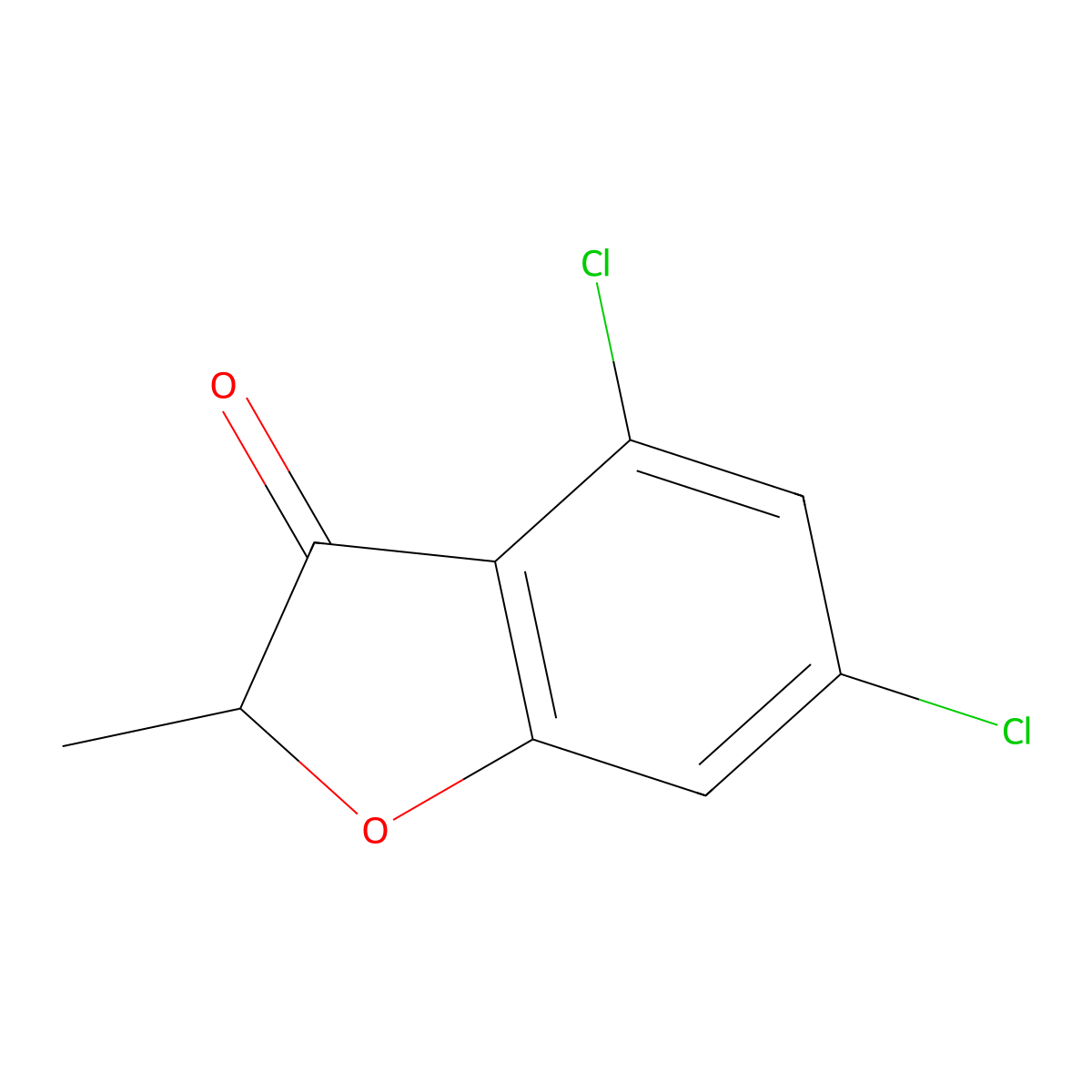 4,6-Dichloro-2-methyl-2,3-dihydro-1-benzofuran-3-one molecular structure, CAS 1248902-47-7