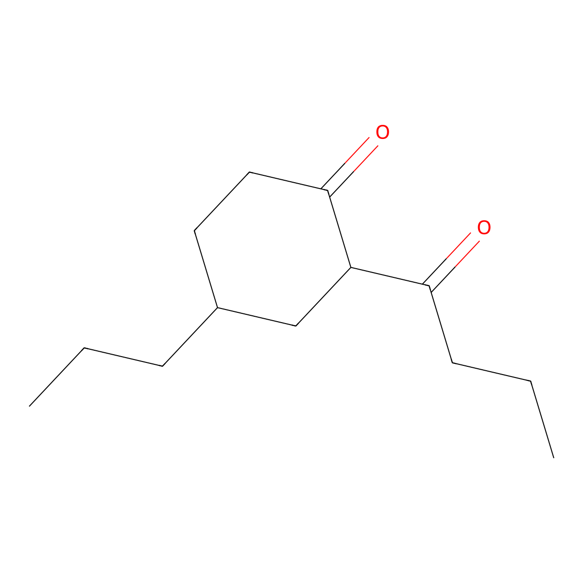 2-Butyryl-4-propylcyclohexan-1-one molecular structure, CAS 1248904-43-9