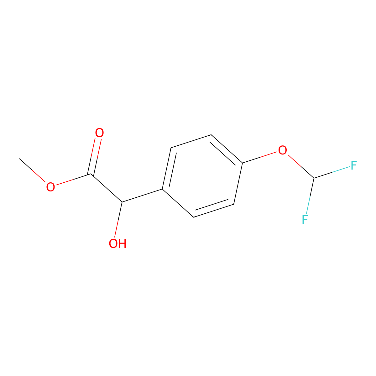 Methyl 4-(difluoromethoxy)-|A-hydroxybenzeneacetate molecular structure, CAS 1248905-27-2