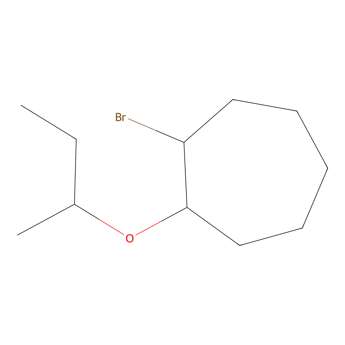 1-Bromo-2-(butan-2-yloxy)cycloheptane molecular structure, CAS 1248906-12-8