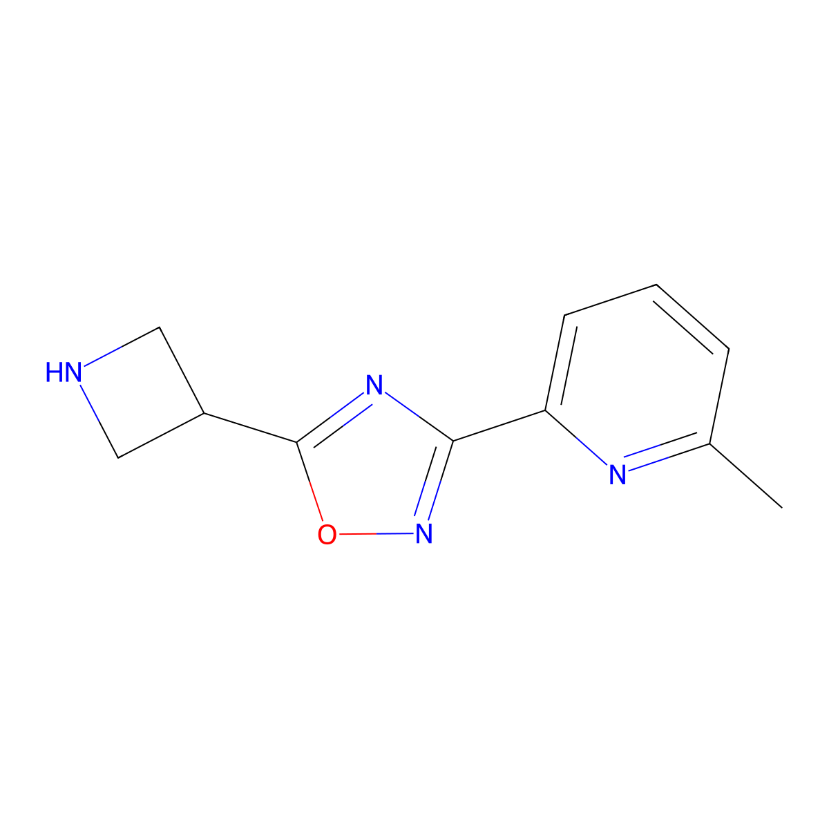 2-[5-(Azetidin-3-yl)-1,2,4-oxadiazol-3-yl]-6-methylpyridine molecular structure, CAS 1248907-33-6