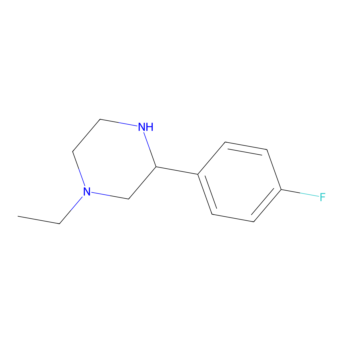 1-Ethyl-3-(4-fluorophenyl)piperazine molecular structure, CAS 1248907-34-7