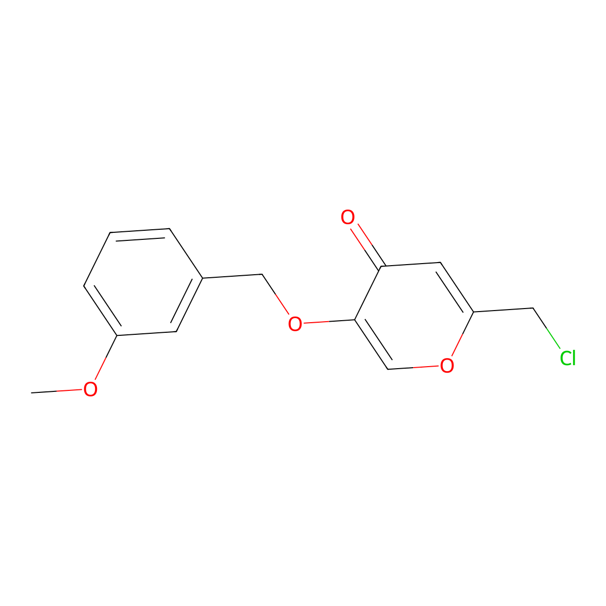 2-(chloromethyl)-5-[(3-methoxybenzyl)oxy]-4H-pyran-4-one molecular structure, CAS 1248907-44-9