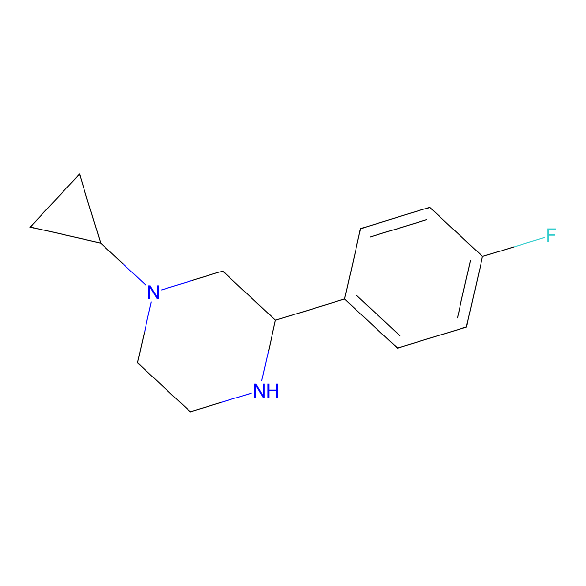 1-Cyclopropyl-3-(4-fluorophenyl)piperazine molecular structure, CAS 1248907-47-2