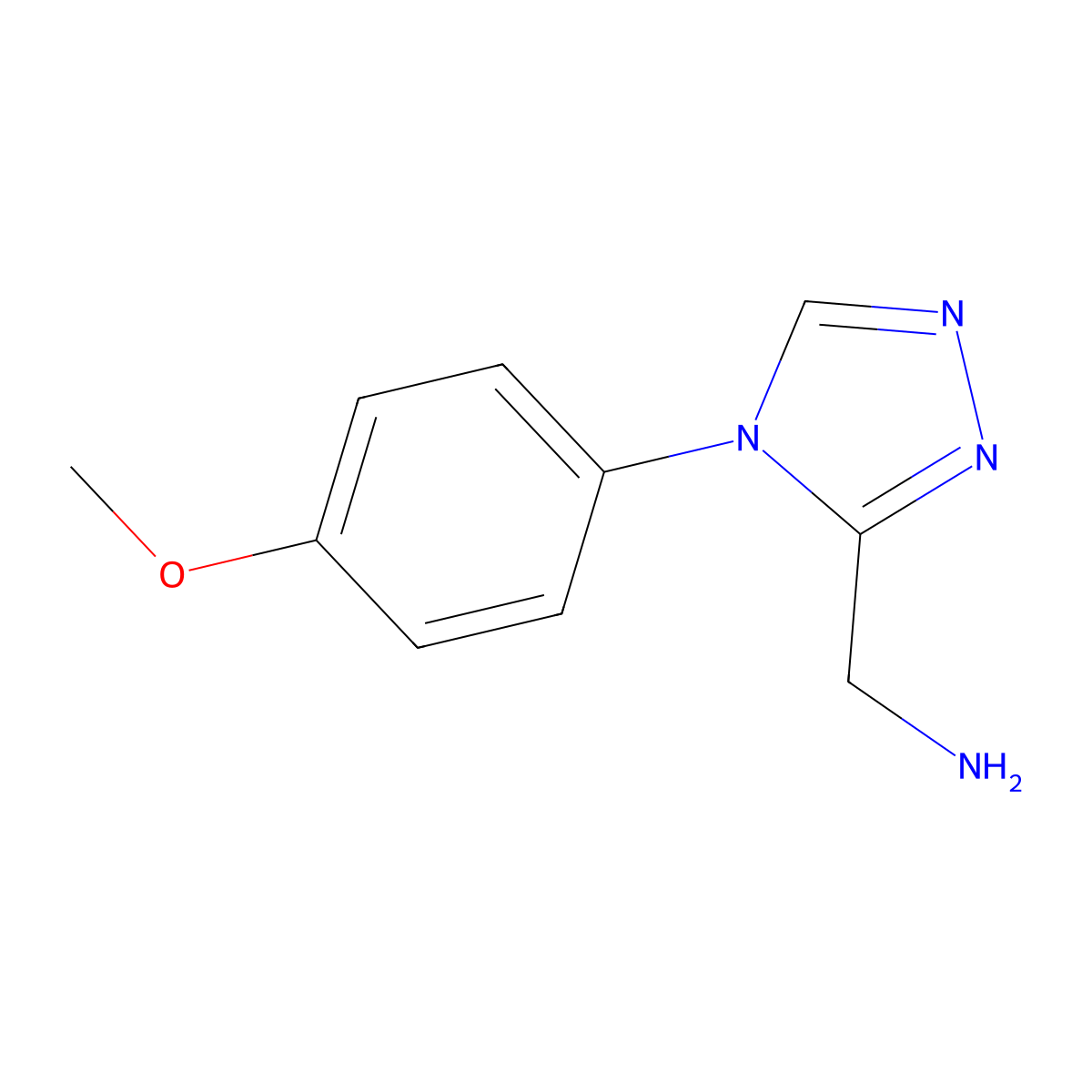 [4-(4-Methoxyphenyl)-1,2,4-triazol-3-yl]methanamine molecular structure, CAS 1248907-50-7