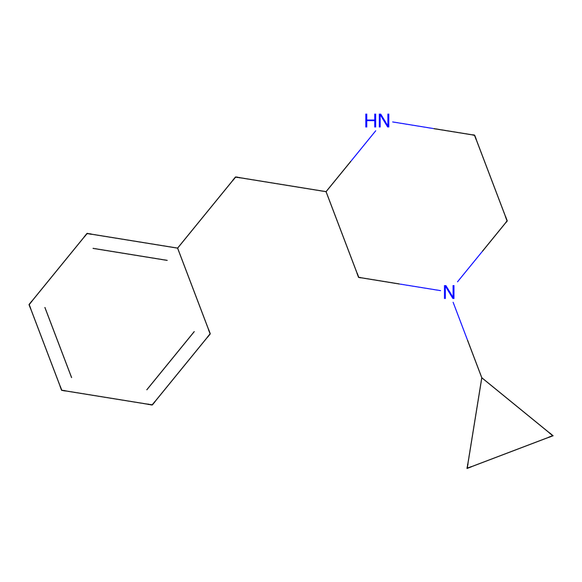 3-Benzyl-1-cyclopropylpiperazine molecular structure, CAS 1248907-51-8
