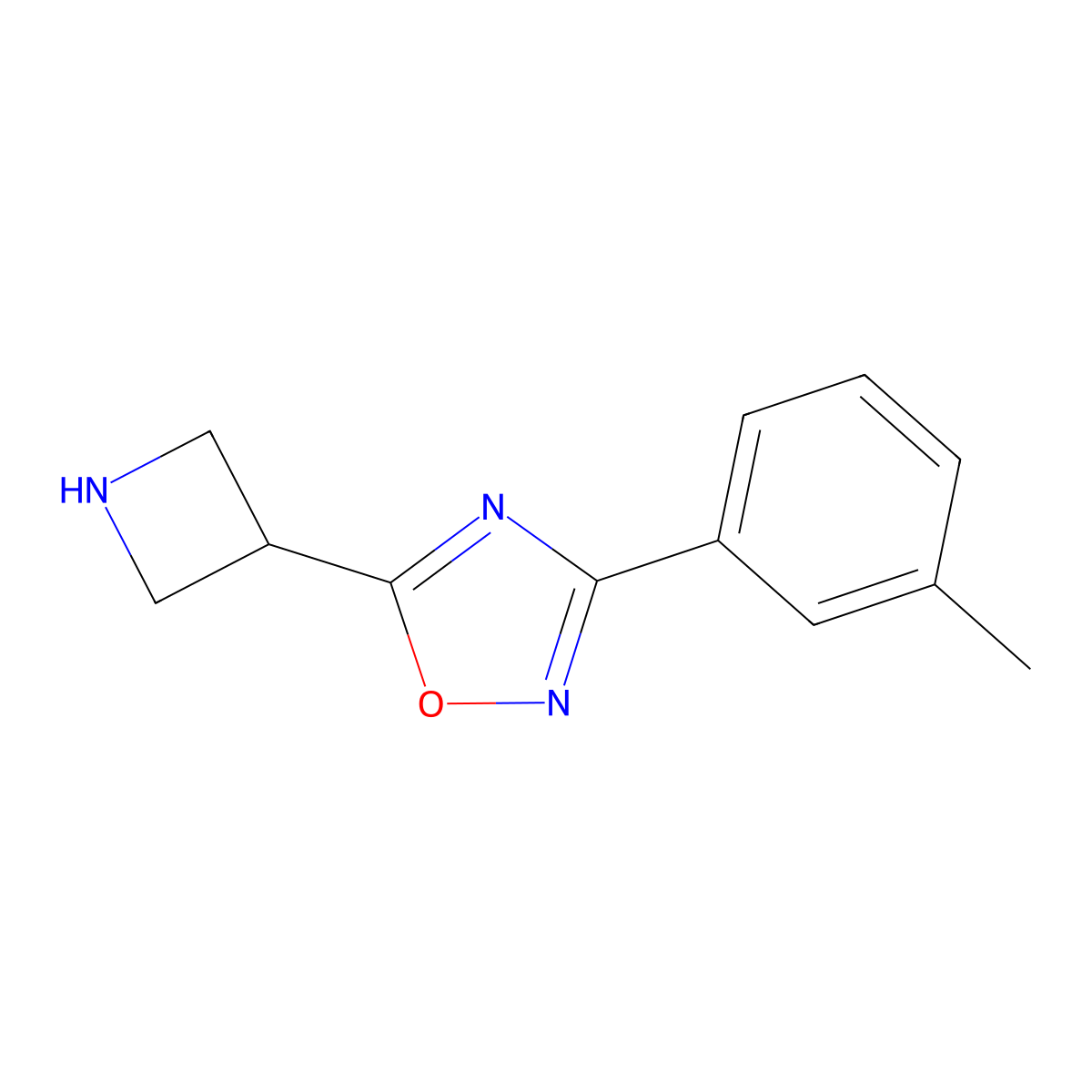 5-(Azetidin-3-yl)-3-(3-methylphenyl)-1,2,4-oxadiazole molecular structure, CAS 1248907-52-9