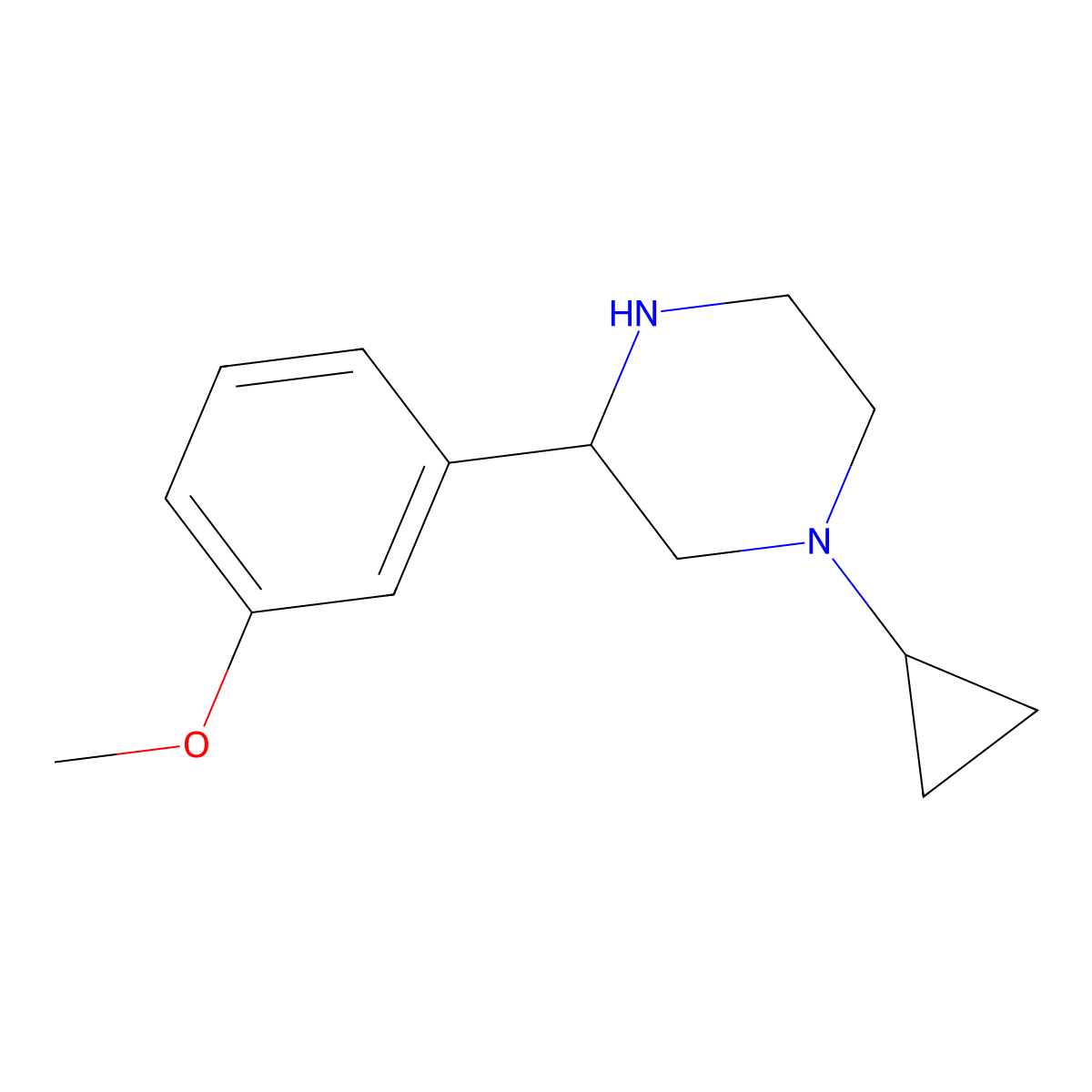 1-Cyclopropyl-3-(3-methoxyphenyl)piperazine molecular structure, CAS 1248907-62-1
