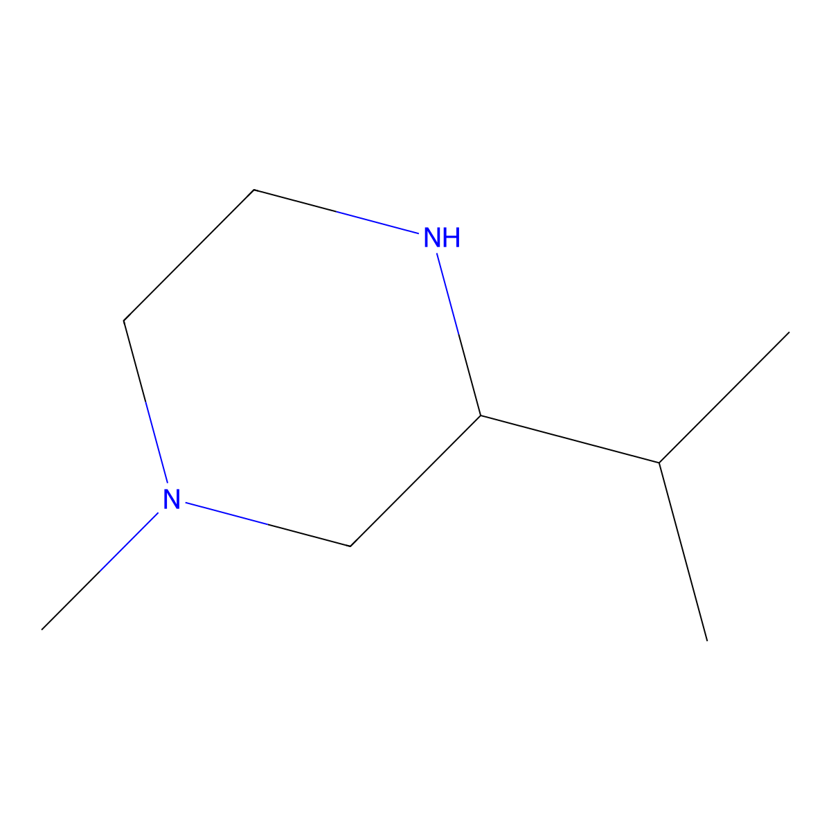 1-Methyl-3-(propan-2-yl)piperazine molecular structure, CAS 1248907-64-3