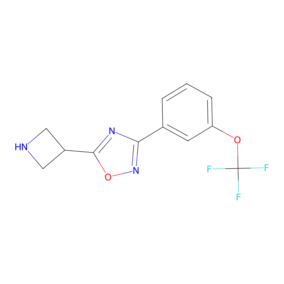 5-(Azetidin-3-yl)-3-[3-(trifluoromethoxy)phenyl]-1,2,4-oxadiazole molecular structure, CAS 1248907-79-0