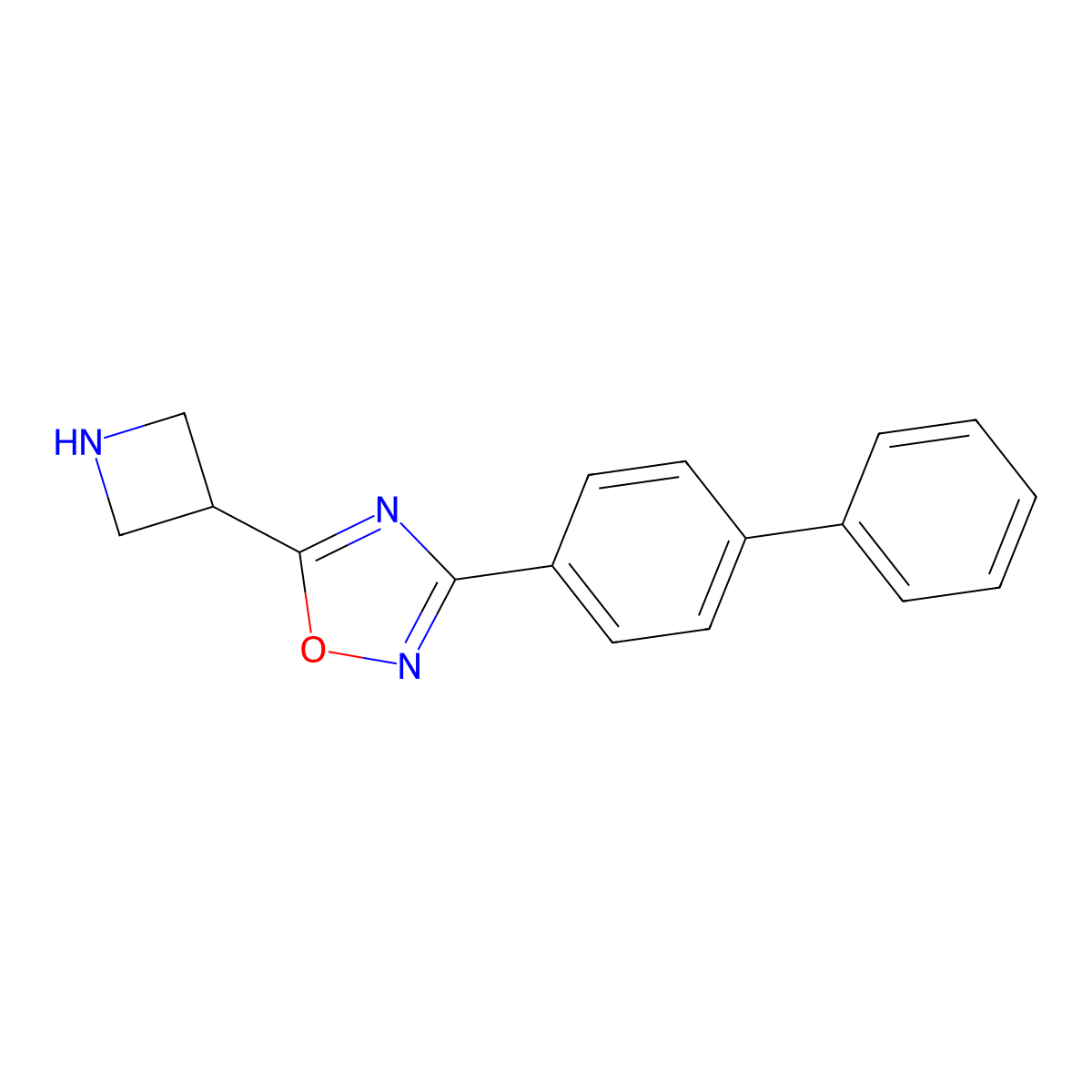 5-(Azetidin-3-yl)-3-{[1,1'-biphenyl]-4-yl}-1,2,4-oxadiazole molecular structure, CAS 1248907-80-3