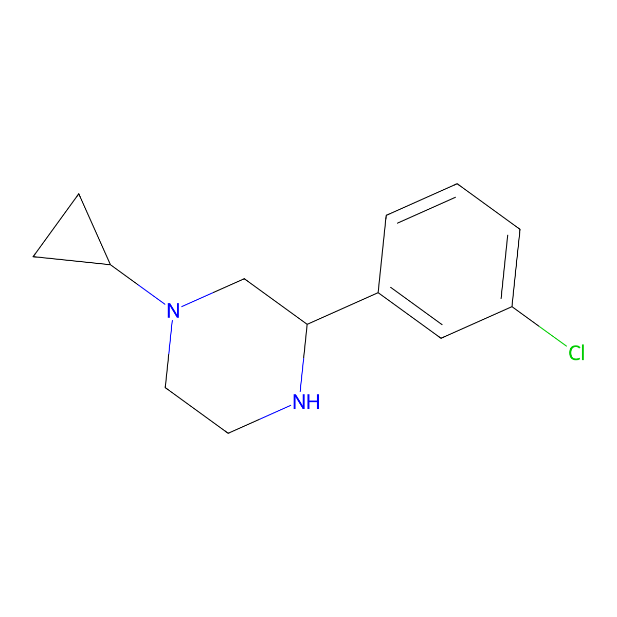3-(3-Chlorophenyl)-1-cyclopropylpiperazine molecular structure, CAS 1248907-81-4