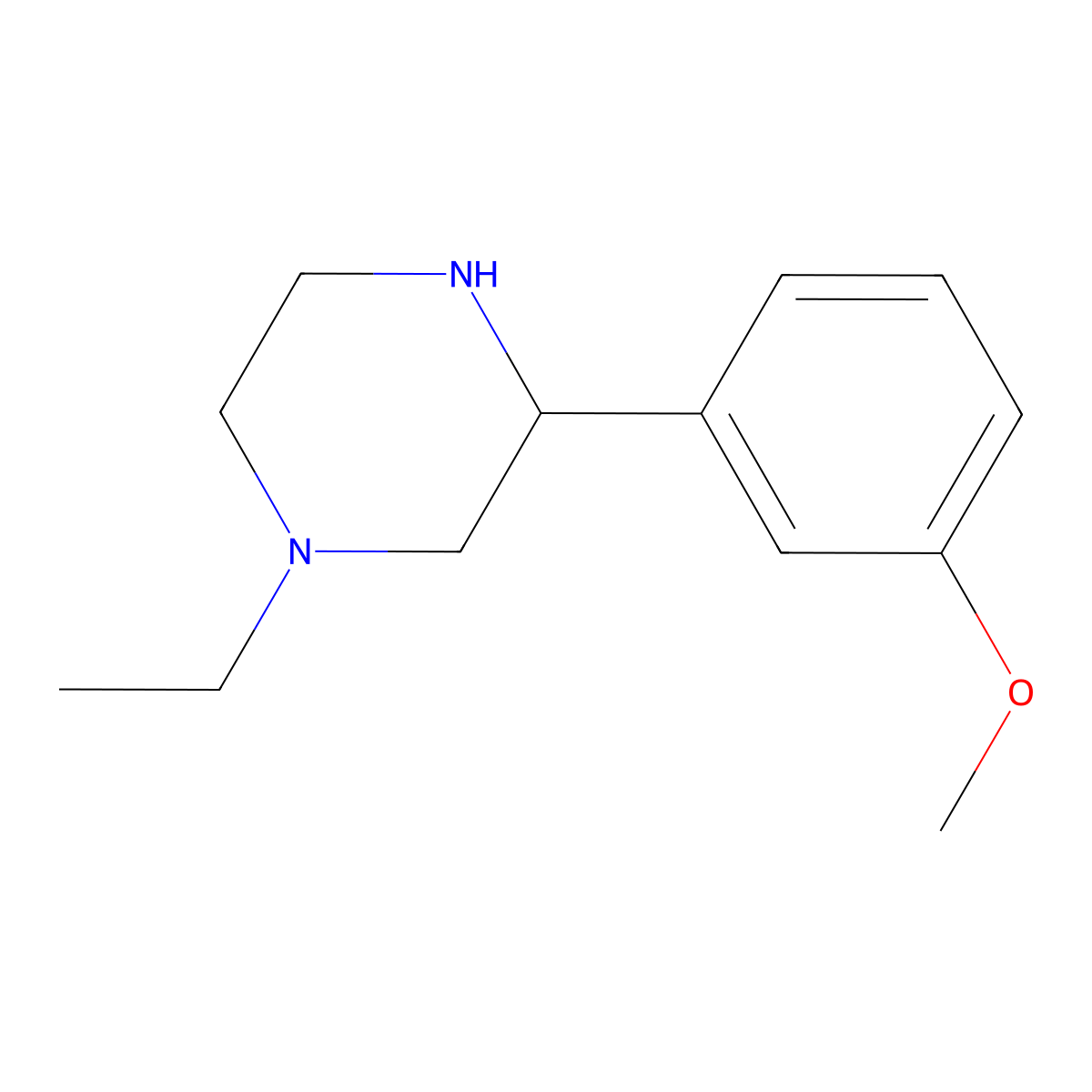 1-Ethyl-3-(3-methoxyphenyl)piperazine molecular structure, CAS 1248907-87-0