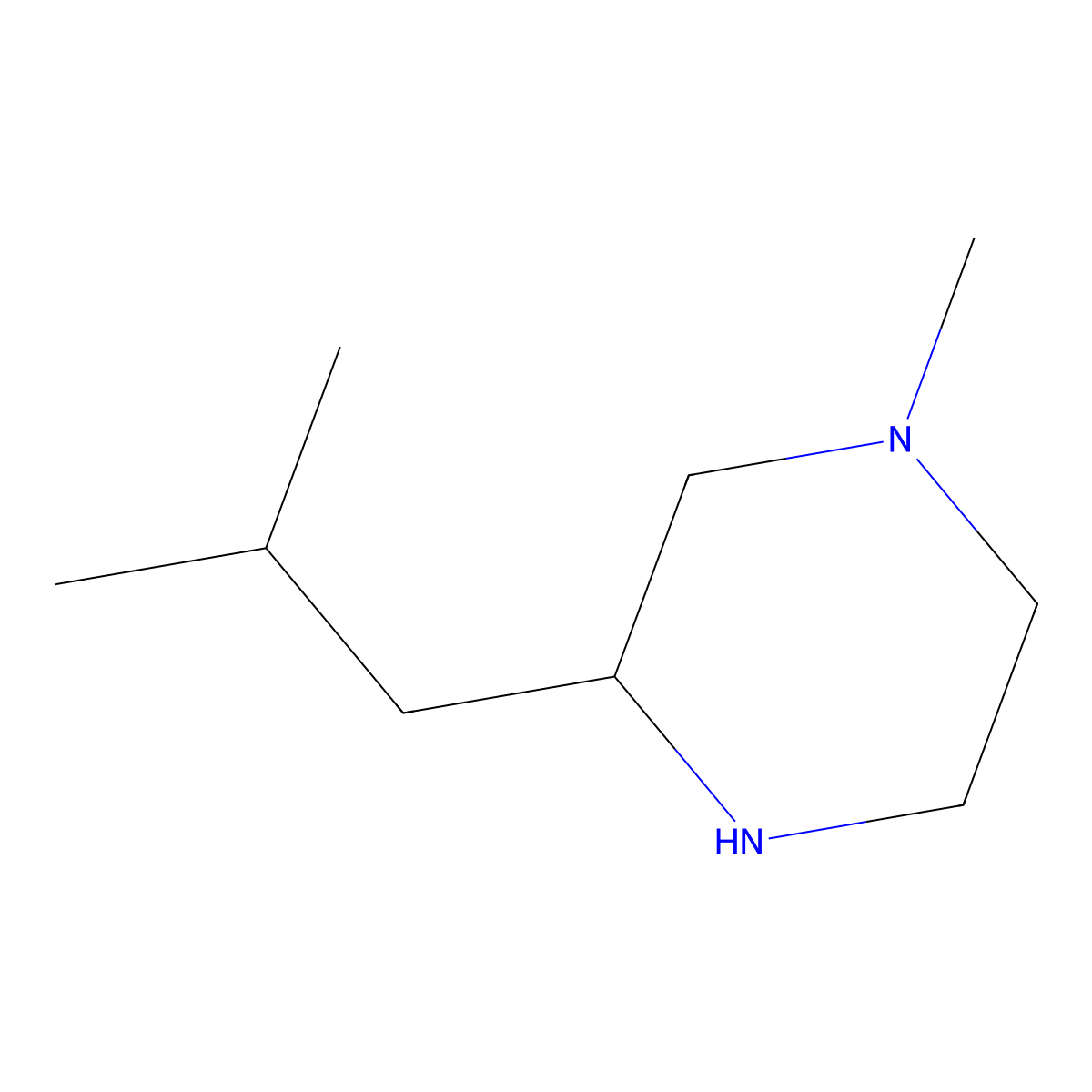 3-Isobutyl-1-methylpiperazine molecular structure, CAS 1248907-88-1