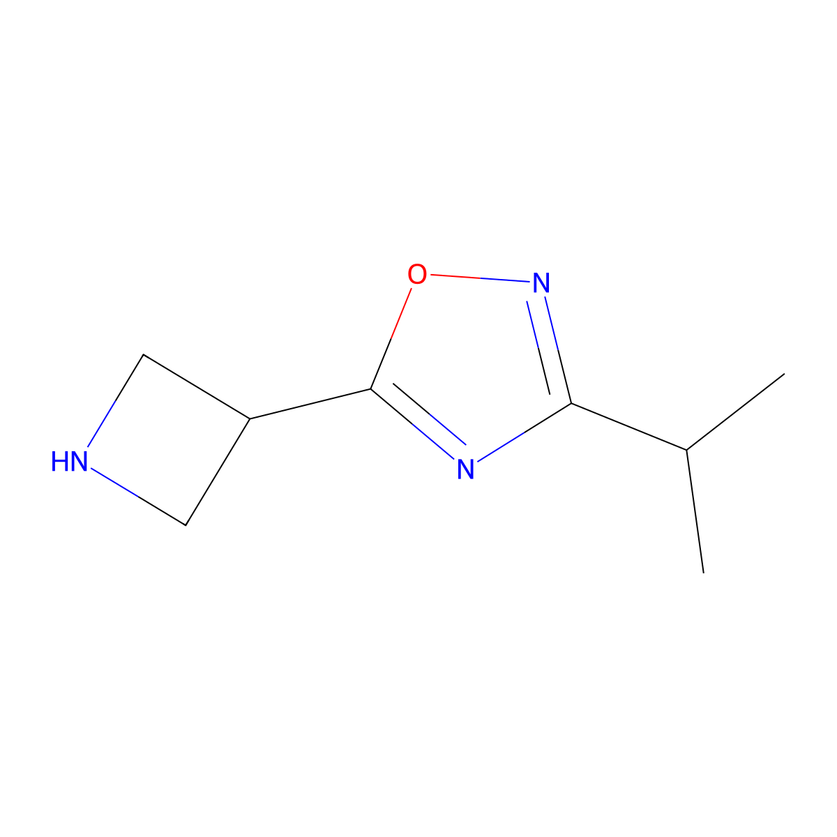 5-(Azetidin-3-yl)-3-(propan-2-yl)-1,2,4-oxadiazole molecular structure, CAS 1248907-91-6