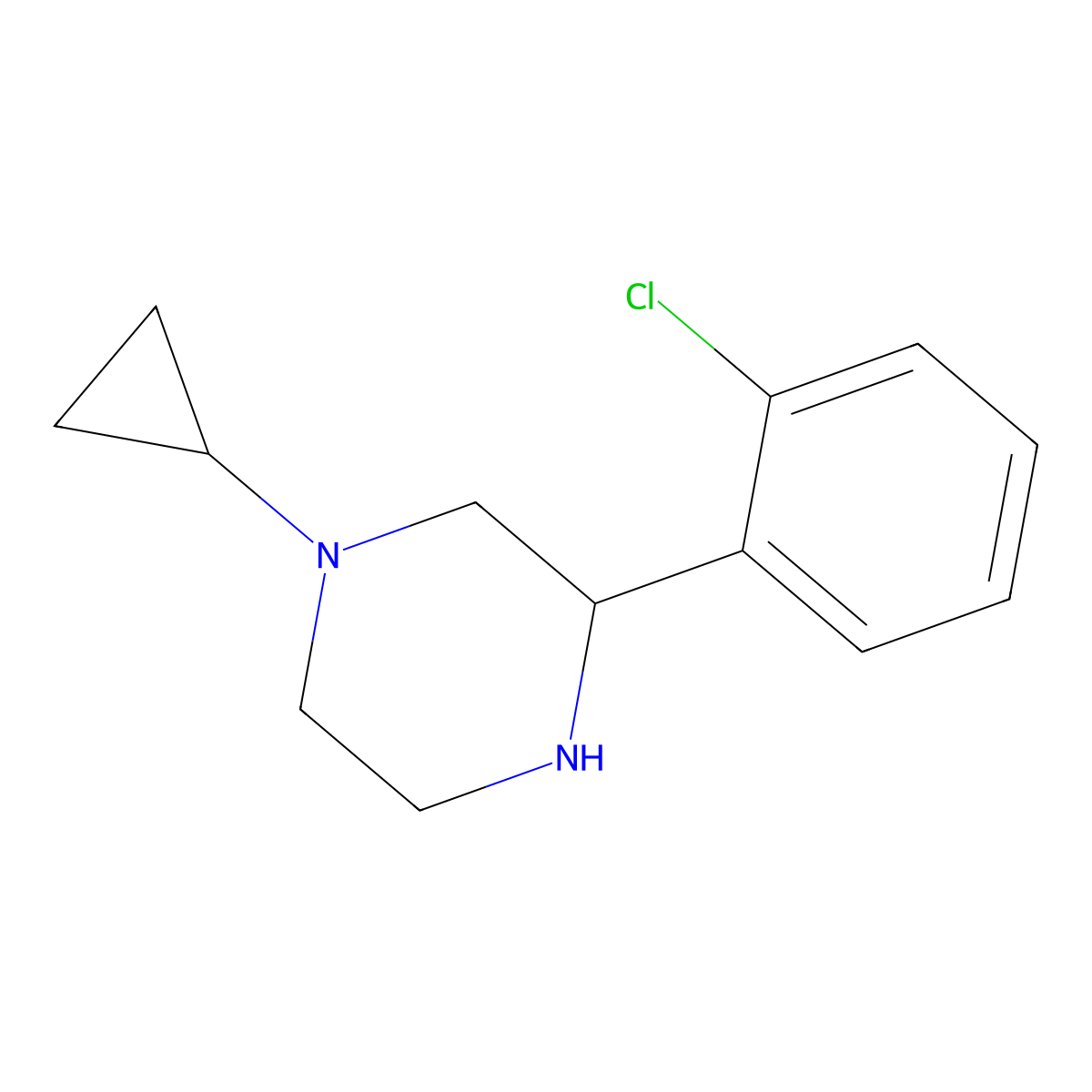 3-(2-Chlorophenyl)-1-cyclopropylpiperazine molecular structure, CAS 1248907-94-9