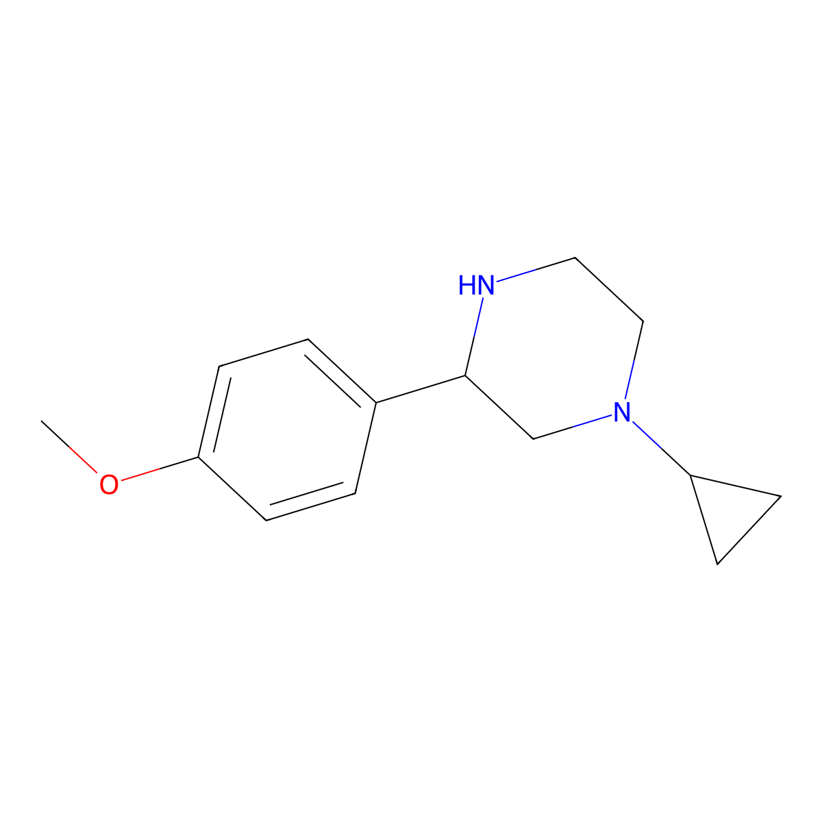 1-Cyclopropyl-3-(4-methoxyphenyl)piperazine molecular structure, CAS 1248908-03-3