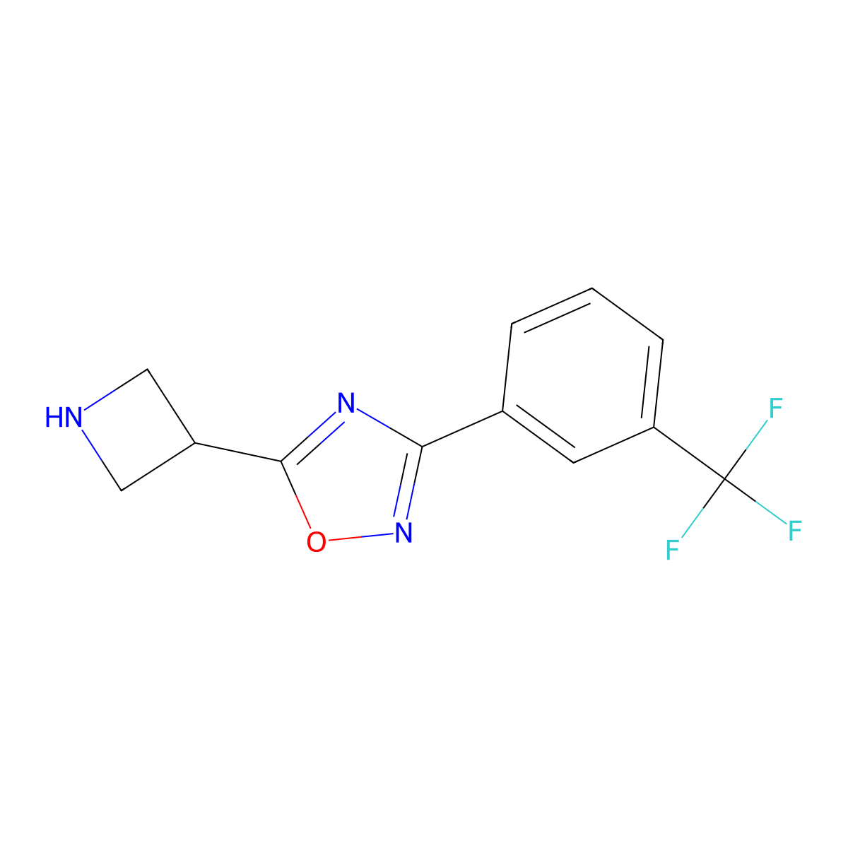 5-(Azetidin-3-yl)-3-[3-(trifluoromethyl)phenyl]-1,2,4-oxadiazole molecular structure, CAS 1248908-04-4