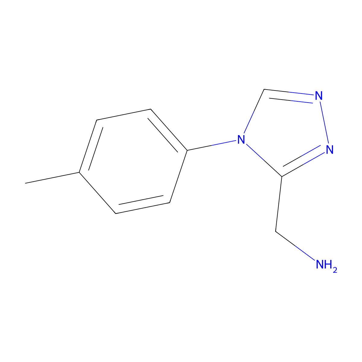 (4-(p-Tolyl)-4H-1,2,4-triazol-3-yl)methanamine molecular structure, CAS 1248908-07-7