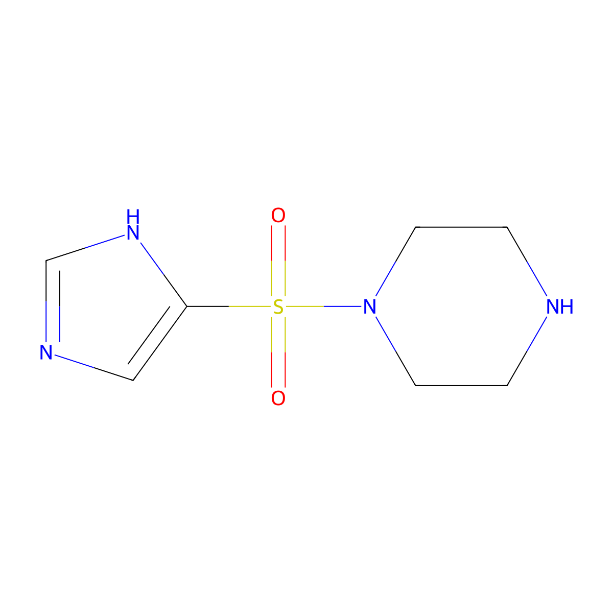 1-(1H-imidazole-4-sulfonyl)piperazine molecular structure, CAS 1248908-09-9