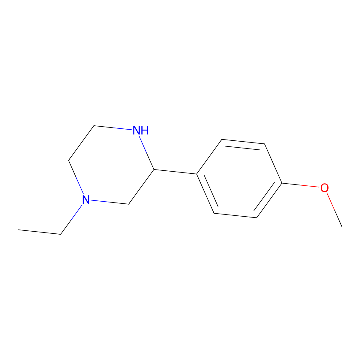 1-Ethyl-3-(4-methoxyphenyl)piperazine molecular structure, CAS 1248908-15-7
