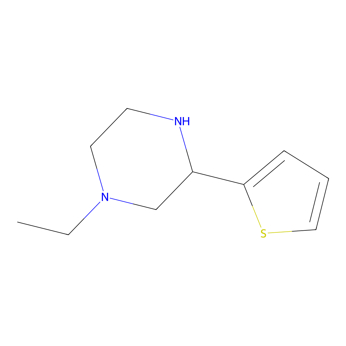 1-Ethyl-3-(2-thienyl)piperazine molecular structure, CAS 1248908-16-8