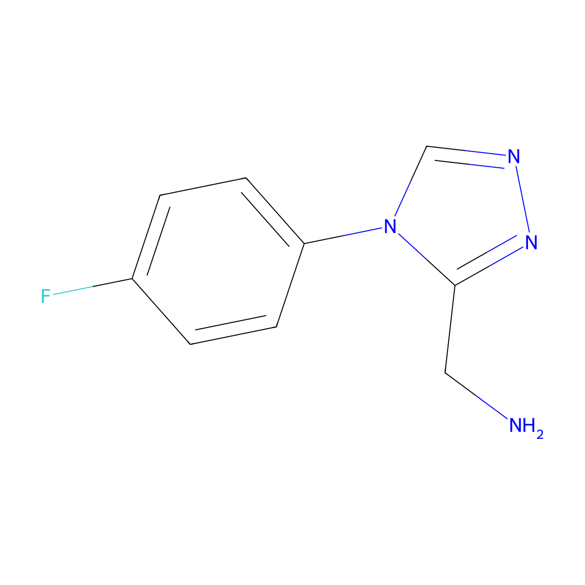 [4-(4-fluorophenyl)-4H-1,2,4-triazol-3-yl]methanamine molecular structure, CAS 1248908-18-0
