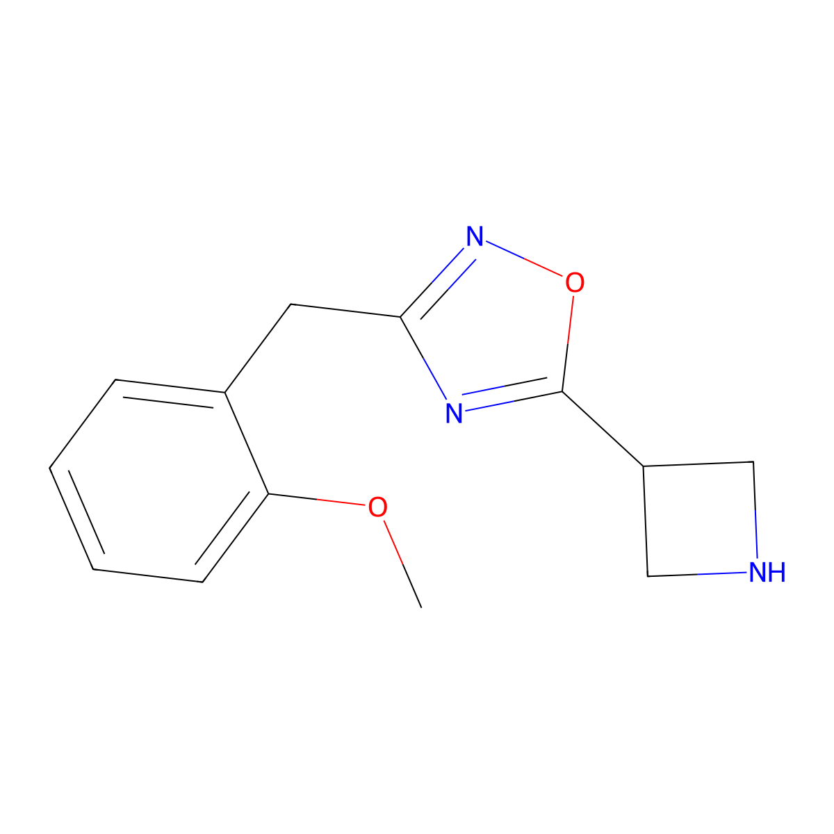 5-(Azetidin-3-yl)-3-[(2-methoxyphenyl)methyl]-1,2,4-oxadiazole molecular structure, CAS 1248908-20-4