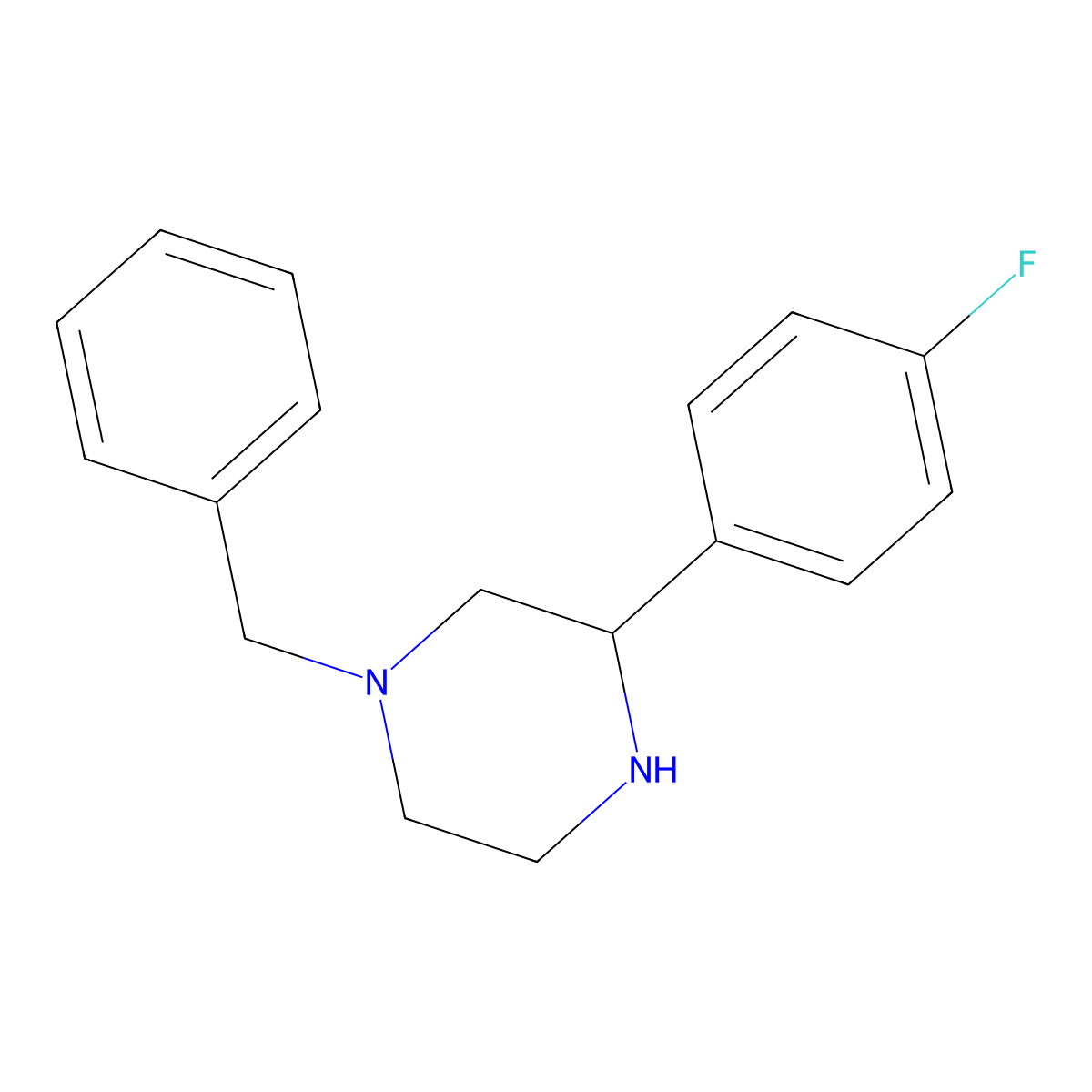 1-Benzyl-3-(4-fluorophenyl)piperazine molecular structure, CAS 1248908-23-7