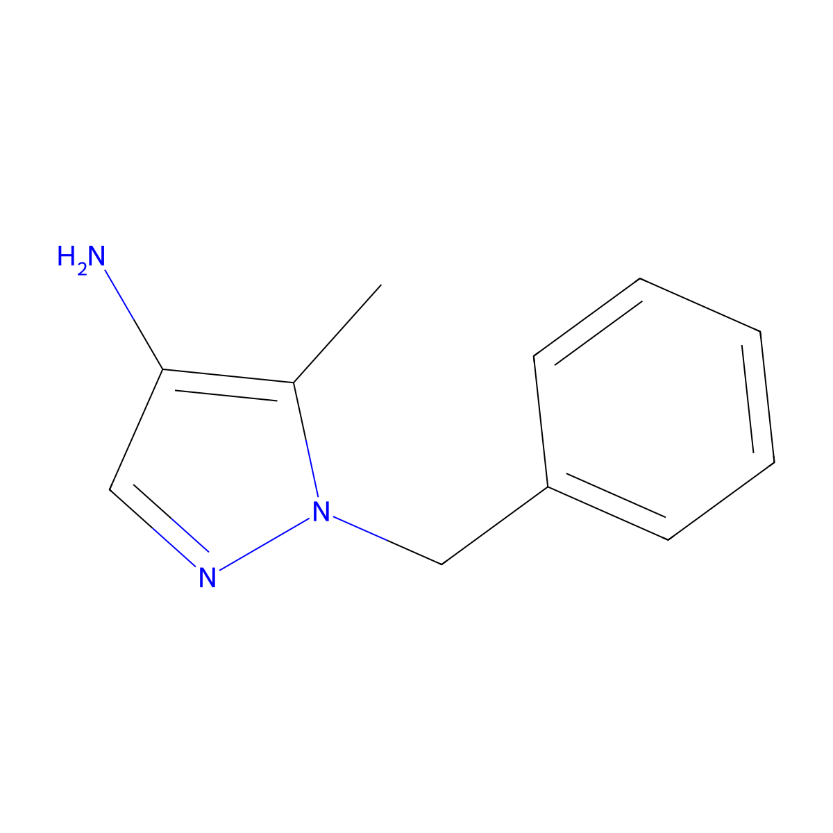 1-Benzyl-5-methyl-1H-pyrazol-4-amine molecular structure, CAS 1248908-53-3