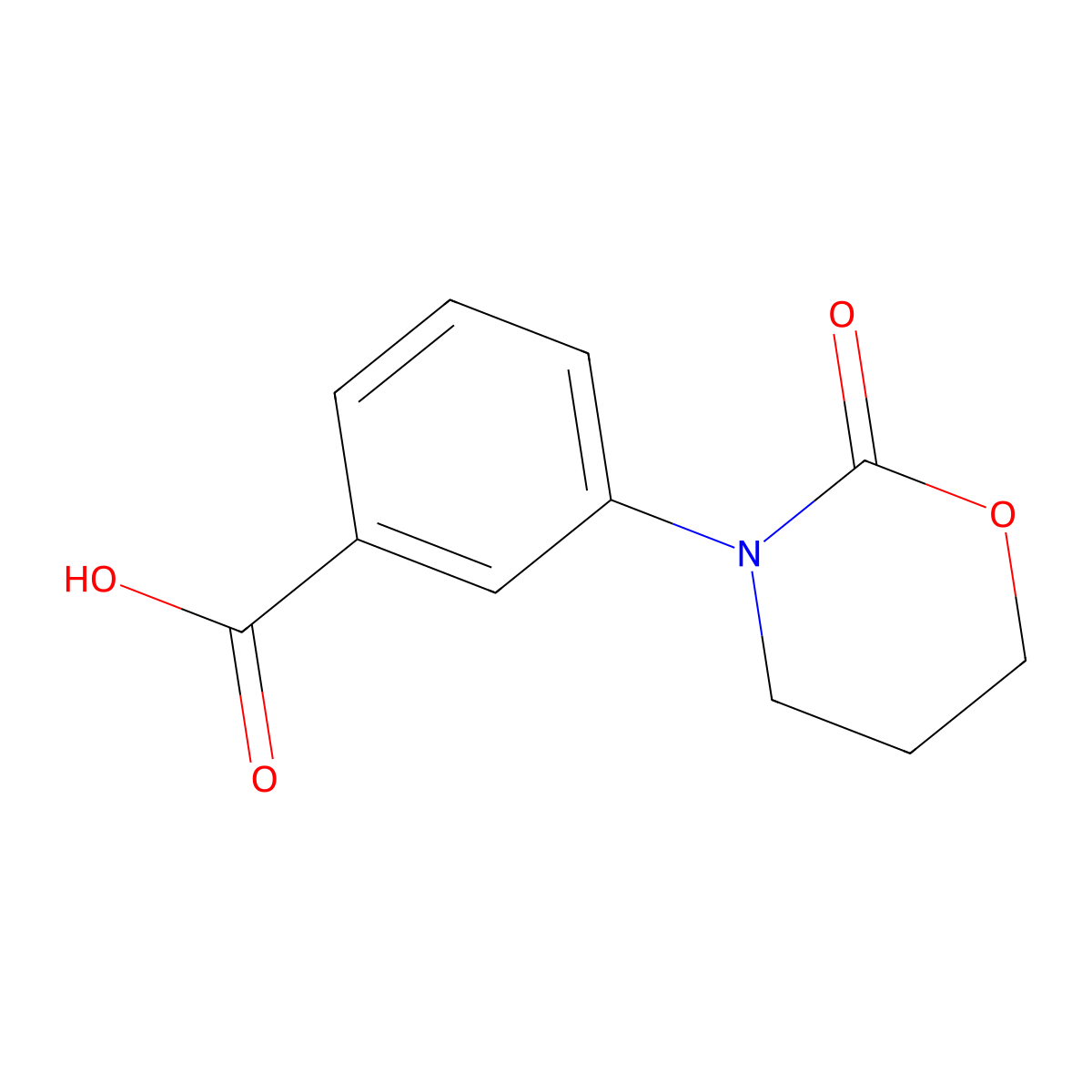 3-(2-Oxo-1,3-oxazinan-3-yl)benzoic acid molecular structure, CAS 1248908-91-9