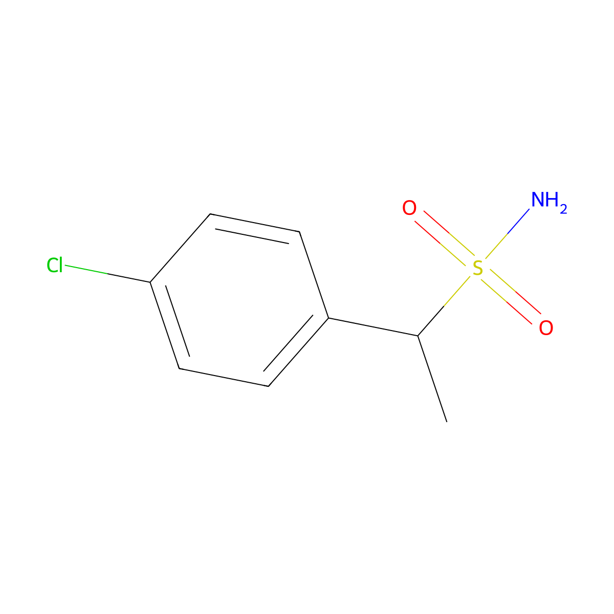 1-(4-Chlorophenyl)ethane-1-sulfonamide molecular structure, CAS 1248909-58-1