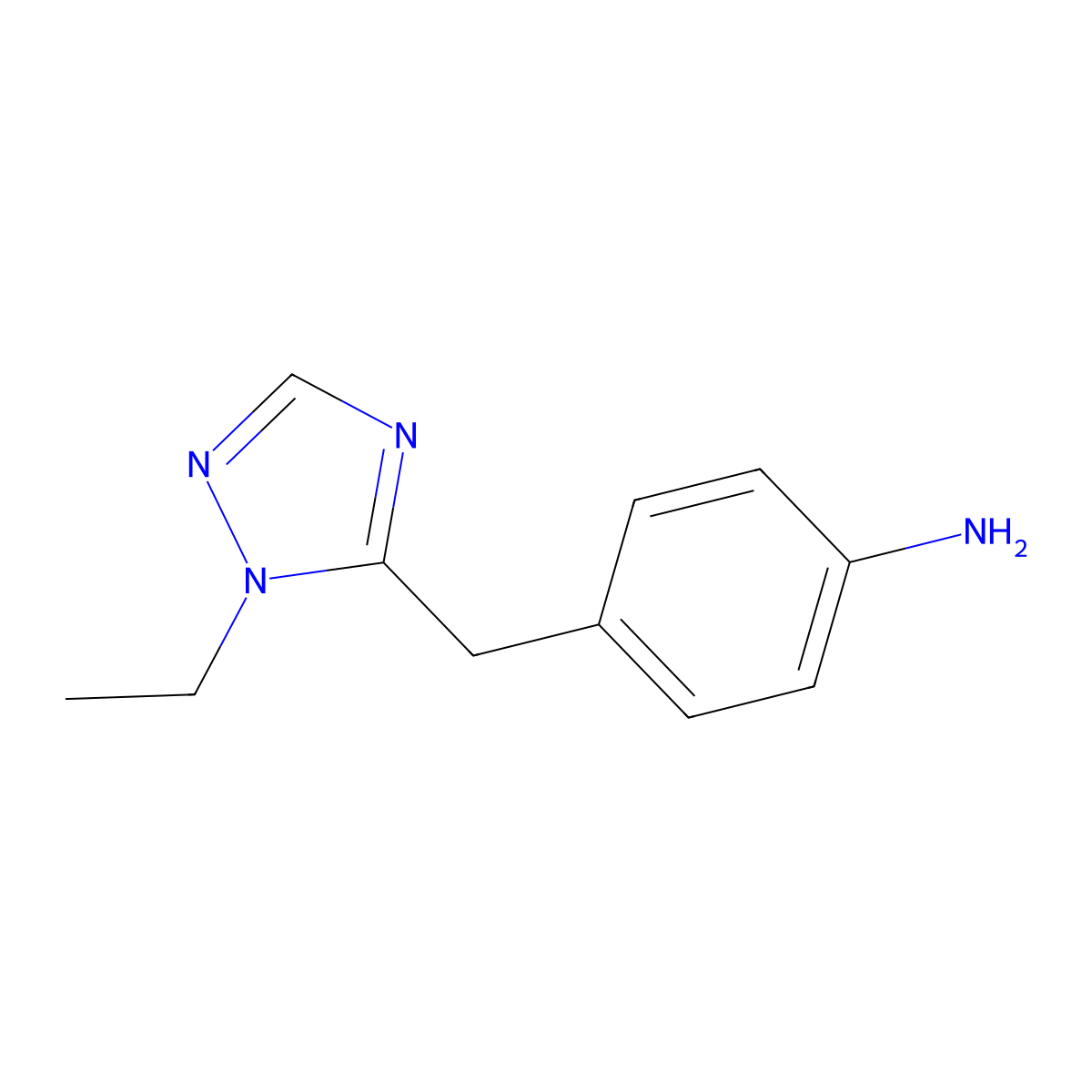 4-((1-Ethyl-1h-1,2,4-triazol-5-yl)methyl)aniline molecular structure, CAS 1248910-23-7