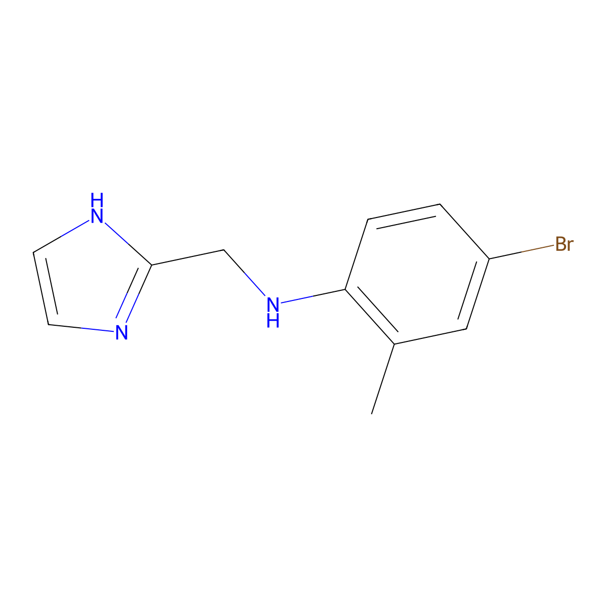 4-bromo-N-[(1H-imidazol-2-yl)methyl]-2-methylaniline molecular structure, CAS 1248910-25-9