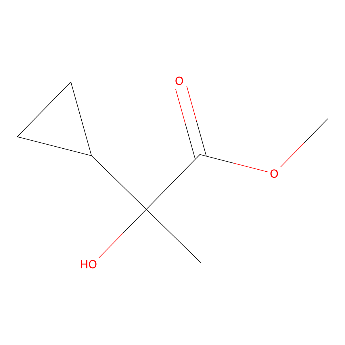 Methyl 2-cyclopropyl-2-hydroxypropanoate molecular structure, CAS 1248911-98-9