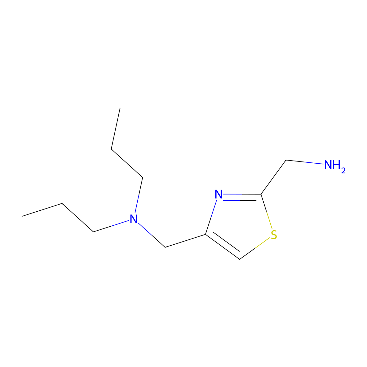 n-((2-(Aminomethyl)thiazol-4-yl)methyl)-N-propylpropan-1-amine molecular structure, CAS 1248913-98-5