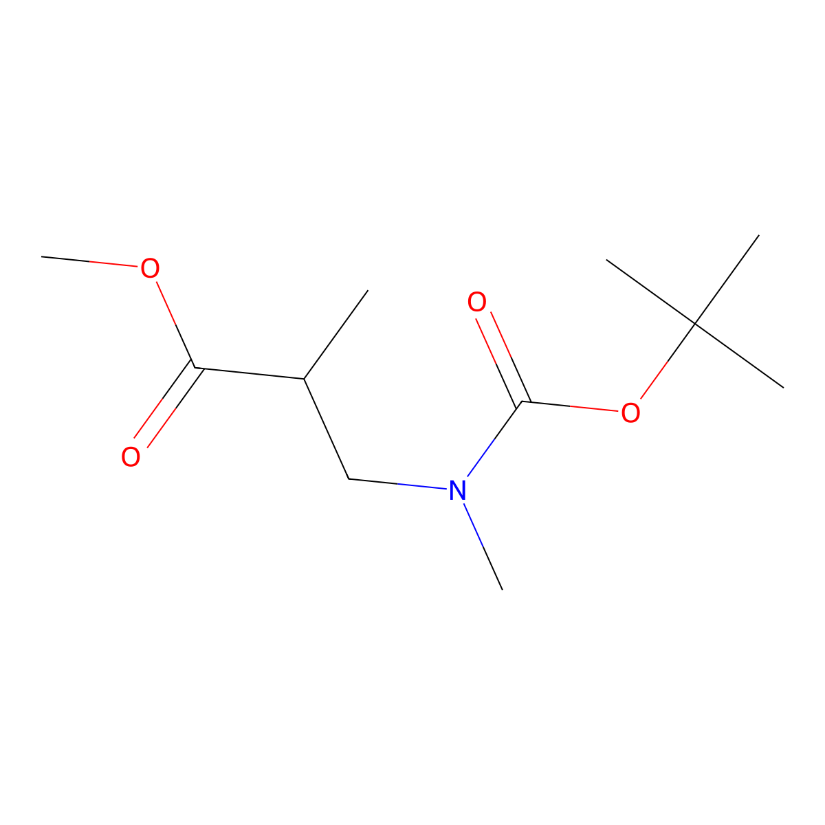 Methyl 3-{[(tert-butoxy)carbonyl](methyl)amino}-2-methylpropanoate molecular structure, CAS 1248914-26-2