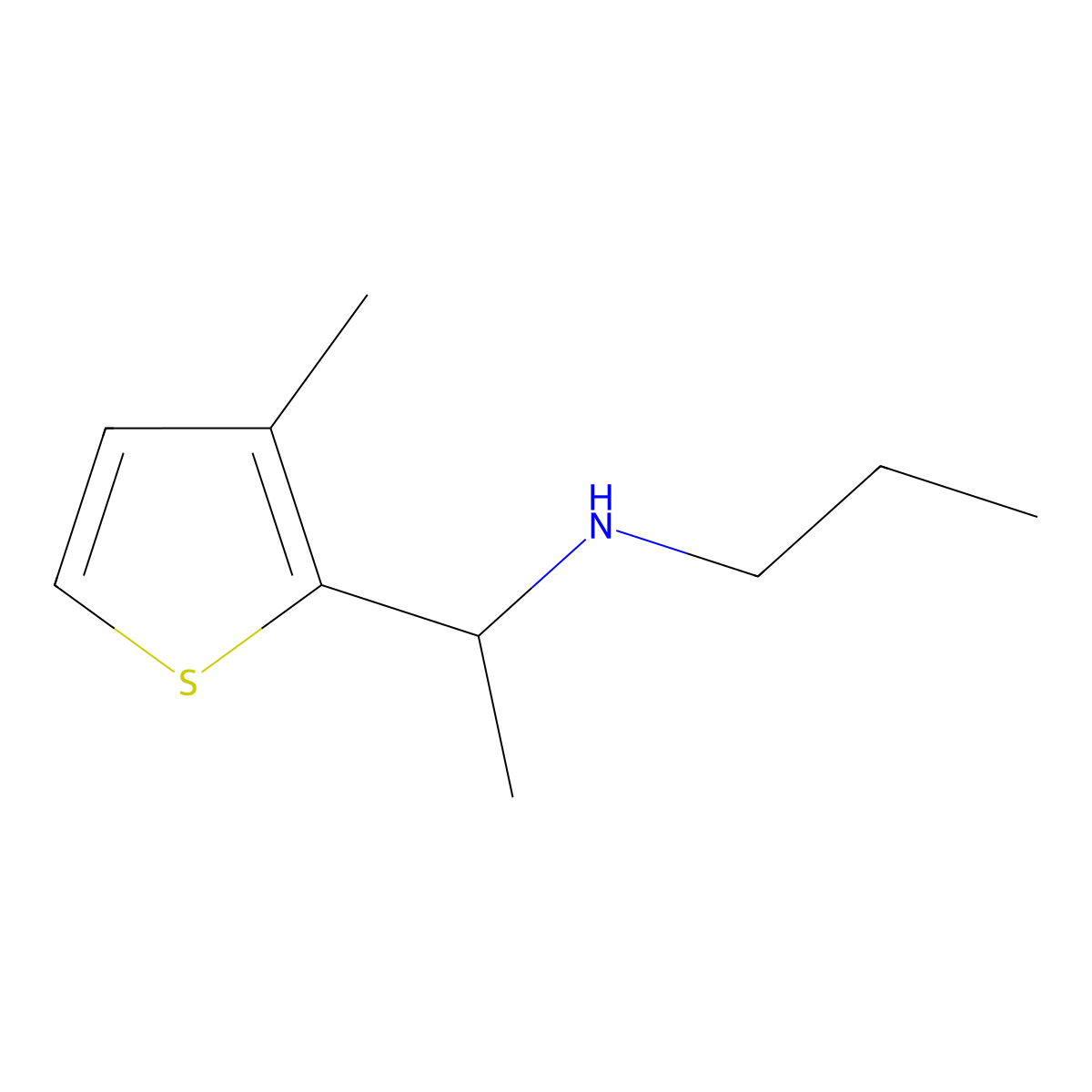 [1-(3-Methylthiophen-2-yl)ethyl](propyl)amine molecular structure, CAS 1248914-53-5