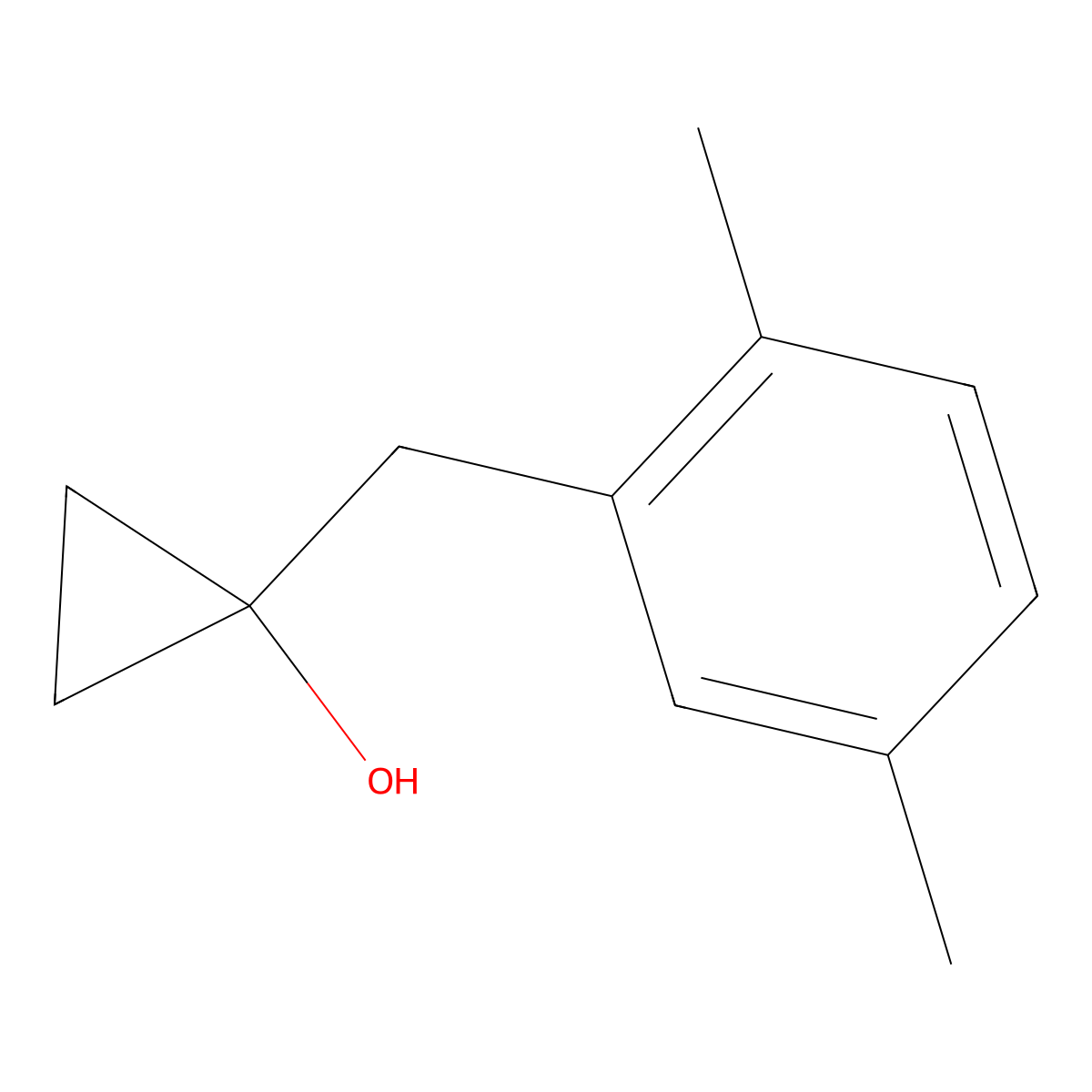 1-(2,5-Dimethylbenzyl)cyclopropan-1-ol molecular structure, CAS 1248914-80-8