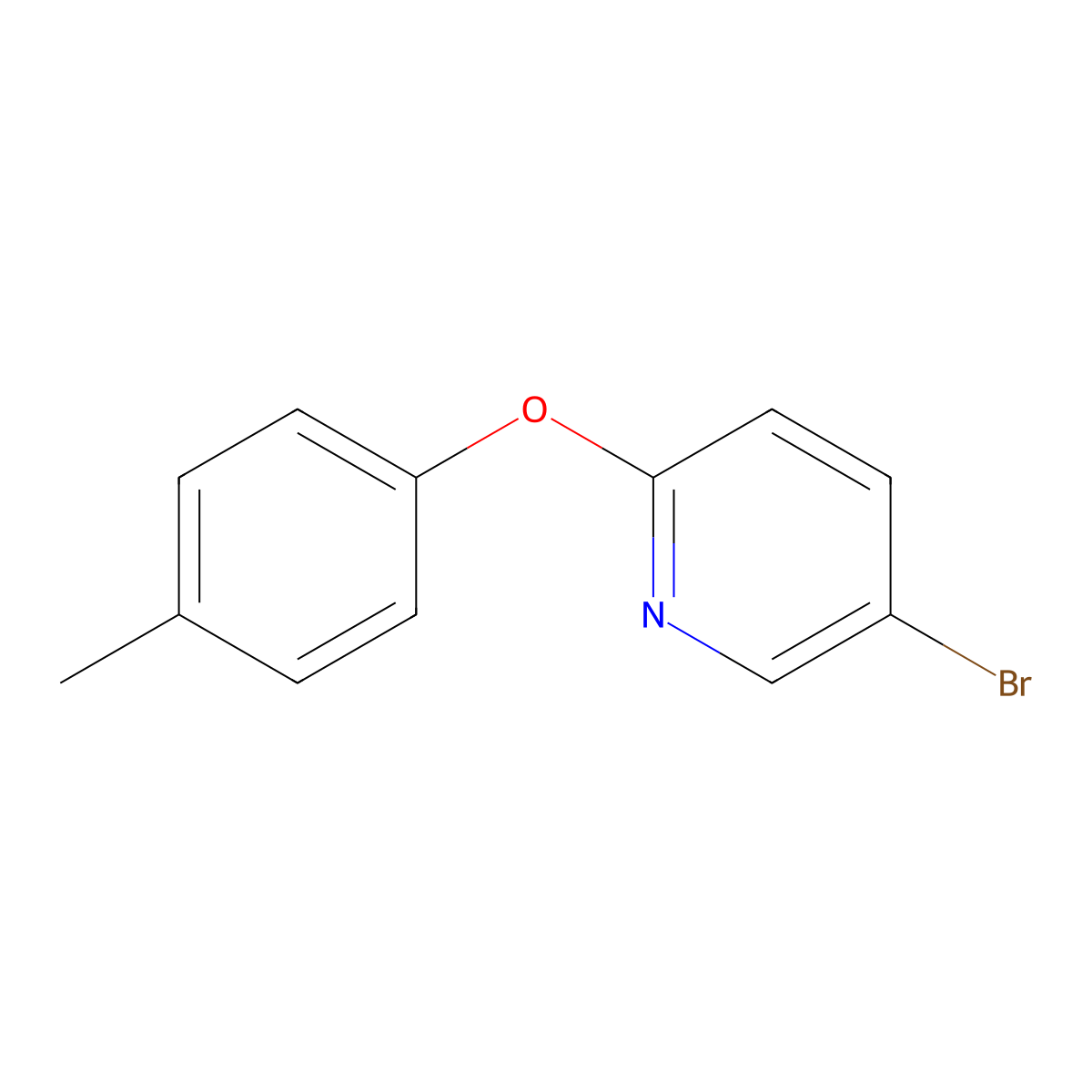 5-Bromo-2-(4-methylphenoxy)pyridine molecular structure, CAS 1248915-63-0